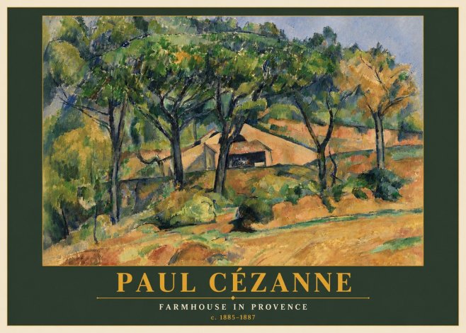 Paul Cézanne Farmhouse in Provence No3 - Póster