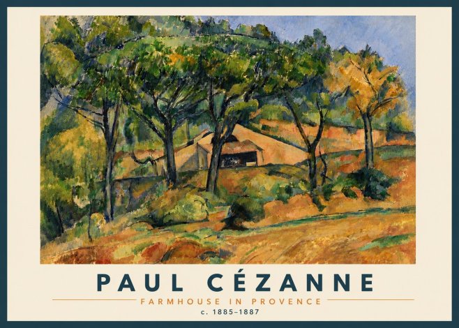 Paul Cézanne Farmhouse in Provence No5 - Póster