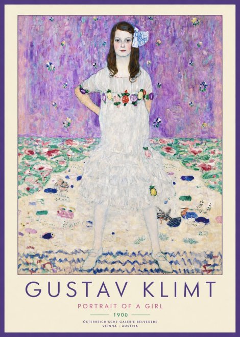 Klimt Portrait of a Girl No2 - Póster