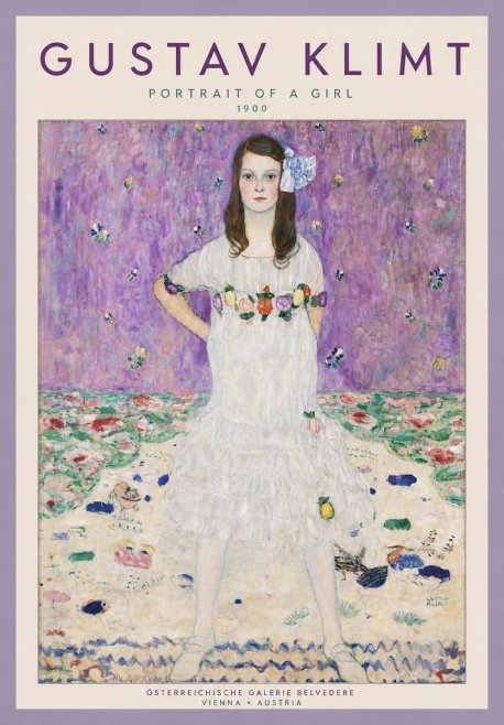 Klimt Portrait of a Girl No4 - Póster