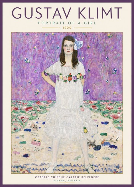 Klimt Portrait of a Girl No5 - Póster
