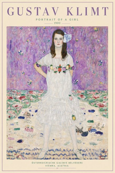 Klimt Portrait of a Girl No6 - Póster