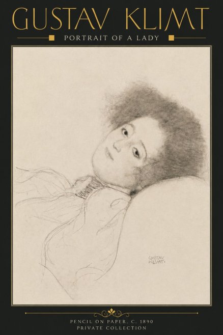 Klimt Portrait of a Lady No6 - Póster