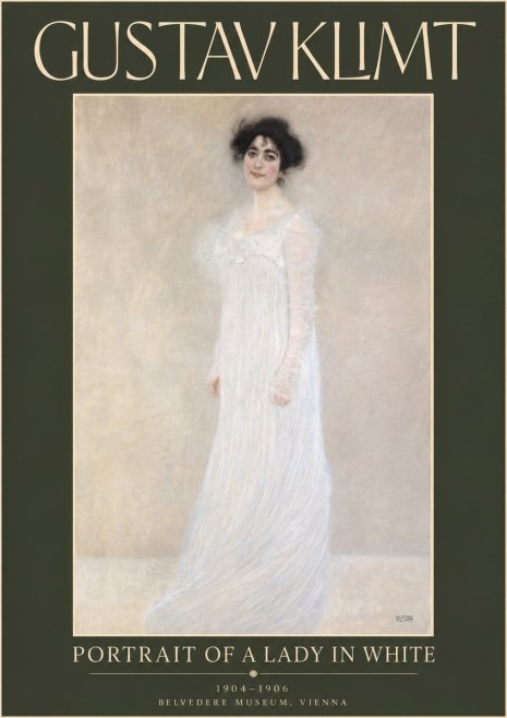 Klimt Portrait of a Lady in White No5 - Póster