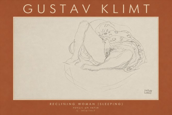 Klimt Reclining Woman (Sleeping) II No4 - Póster