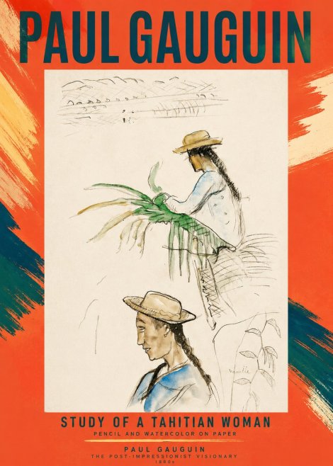 Paul Gauguin Study of a Tahitian Woman I No2 - Póster