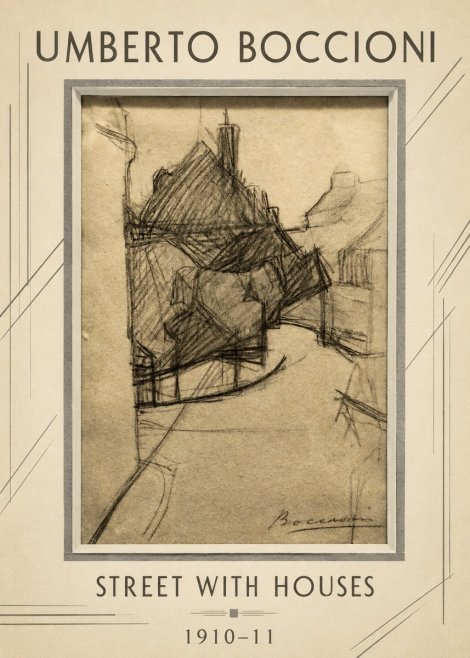 Umberto Boccioni Street with Houses No1 - Póster