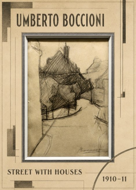 Umberto Boccioni Street with Houses No5 - Póster