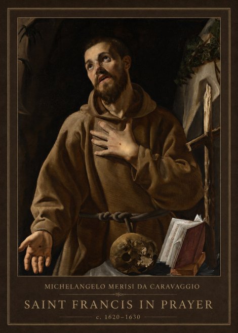 Michelangelo Merisi da Caravaggio Saint Francis in Prayer I No1 - Póster