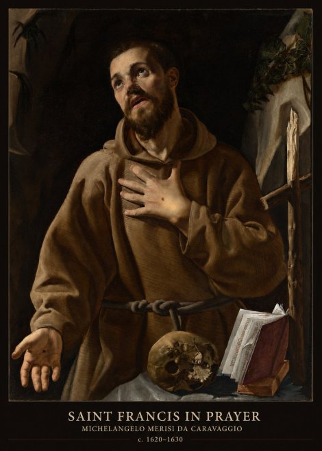 Michelangelo Merisi da Caravaggio Saint Francis in Prayer I No6 - Póster