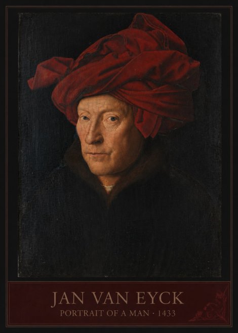 Jan van Eyck Portrait of a Man II No3 - Póster