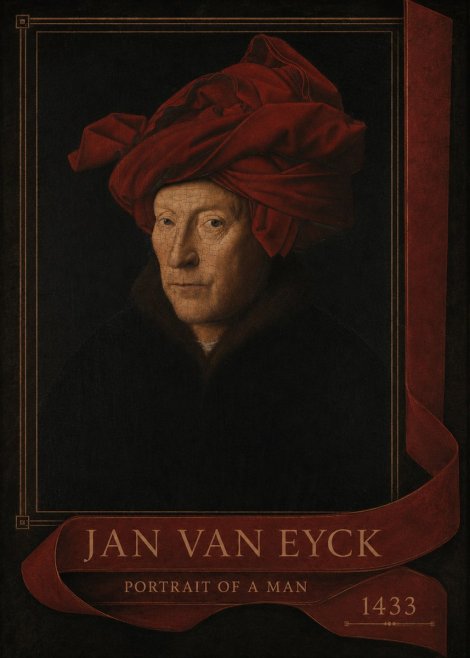 Jan van Eyck Portrait of a Man II No4 - Póster