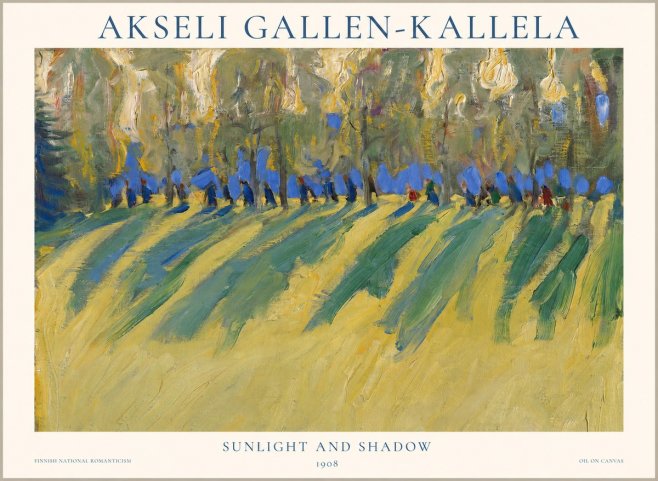 Akseli Gallen-Kallela Sunlit Field and Trees No2 - Póster