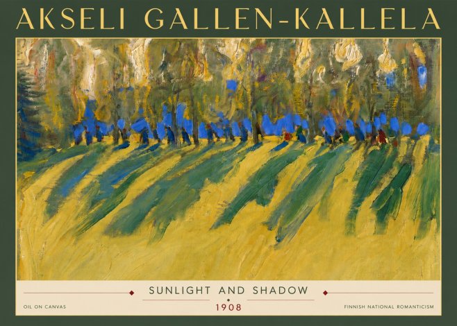 Akseli Gallen-Kallela Sunlit Field and Trees No6 - Póster