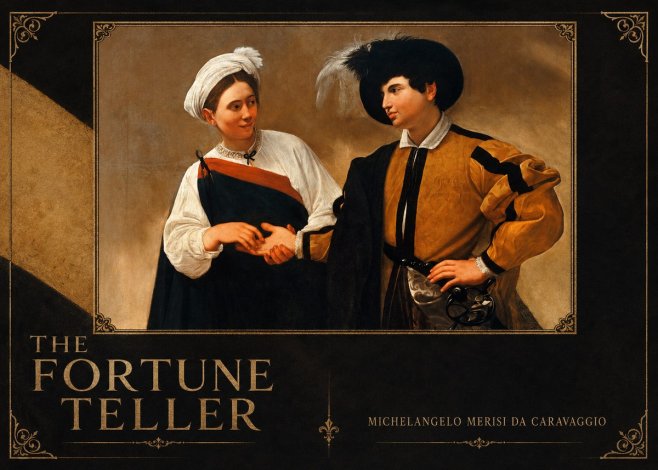Michelangelo Merisi da Caravaggio The Fortune Teller I No2 - Póster