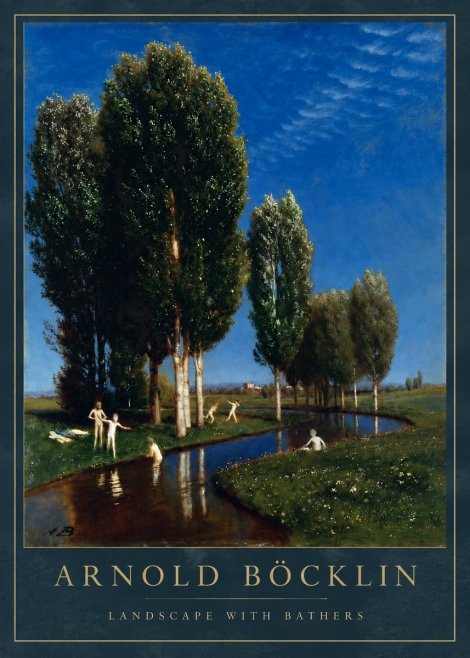 Arnold Böcklin Landscape with Bathers No3 - Póster