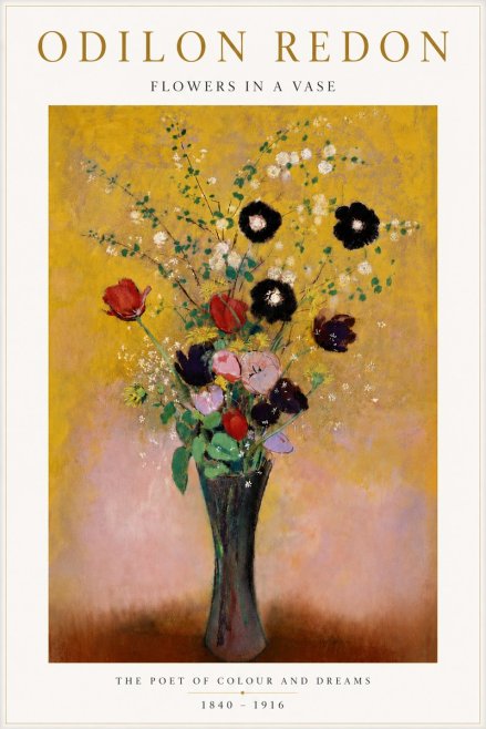 Odilon Redon Flowers in a Vase IV No5 - Póster