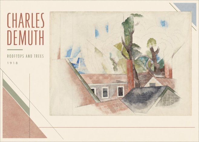 Charles Demuth Rooftops and Trees No2 - Póster