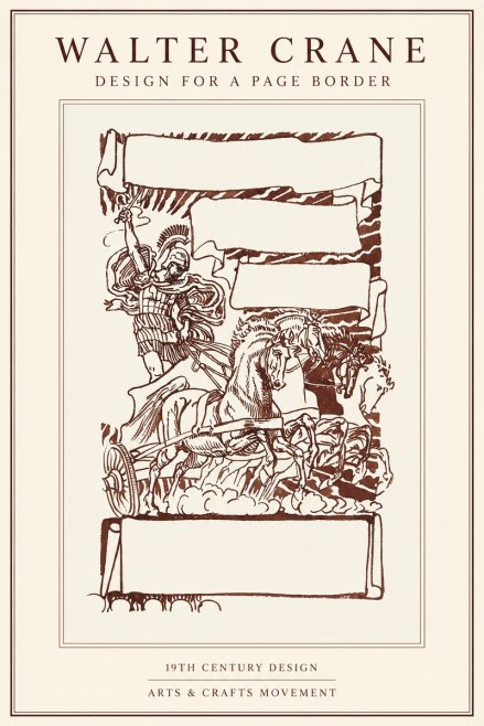 Walter Crane Design for a Page Border No1 - Póster
