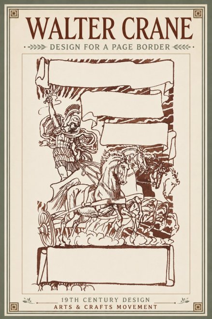 Walter Crane Design for a Page Border No3 - Póster
