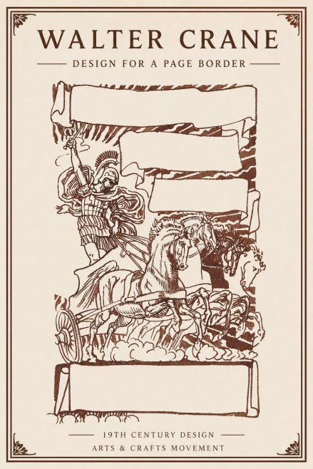 Walter Crane Design for a Page Border No5 - Póster