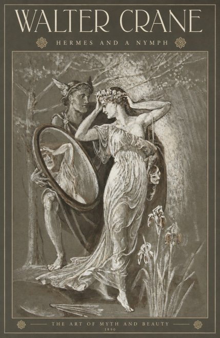Walter Crane Hermes and a Nymph No2 - Póster