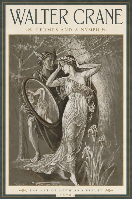 Walter Crane Hermes and a Nymph No4 - Póster