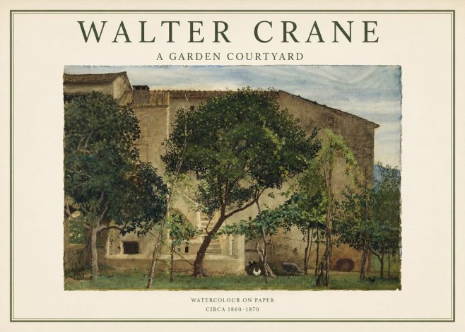 Walter Crane A Garden Courtyard No1 - Póster