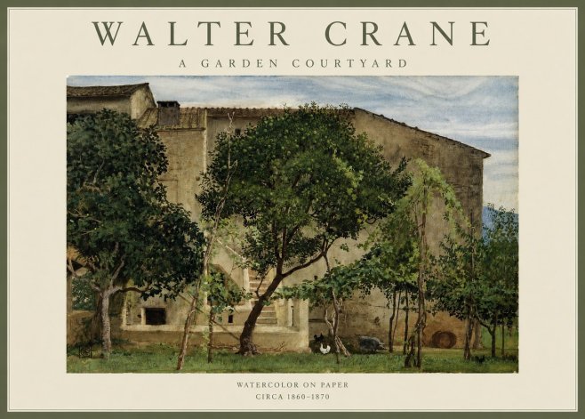 Walter Crane A Garden Courtyard No2 - Póster