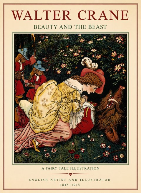 Walter Crane Beauty and the Beast No1 - Póster