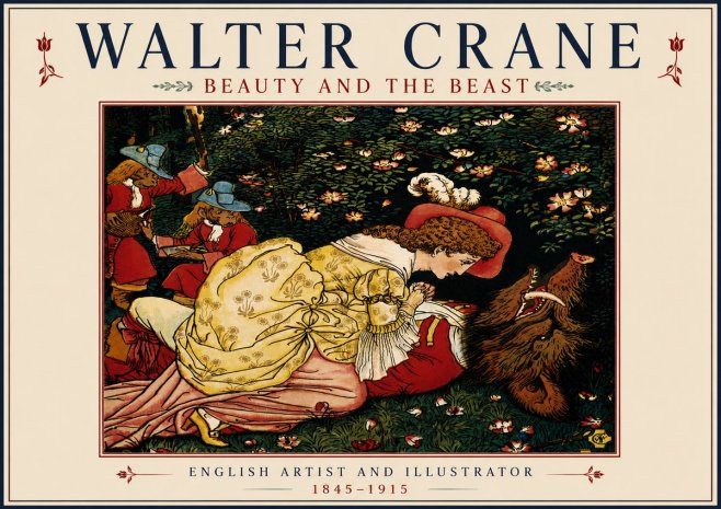 Walter Crane Beauty and the Beast No5 - Póster
