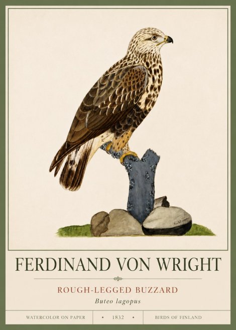 Ferdinand von Wright Rough-legged Buzzard No4 - Póster