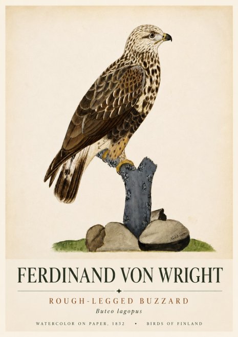 Ferdinand von Wright Rough-legged Buzzard No6 - Póster