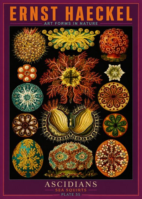 Ernst Haeckel Ascidiae — Sea Squirts No6 - Póster