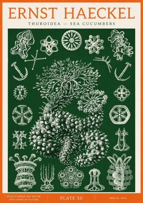 Ernst Haeckel Thuroidea - Sea Organisms No3 - Póster