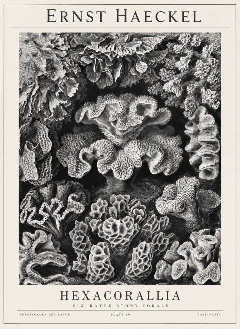 Ernst Haeckel Hexacorallia No1 - Póster