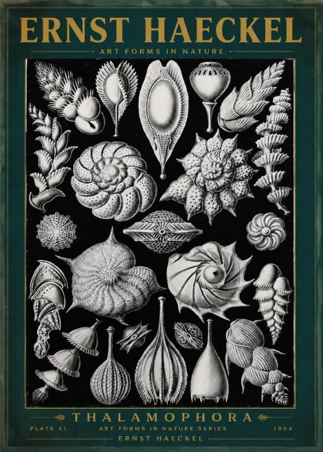 Ernst Haeckel Thalamophora No5 - Póster