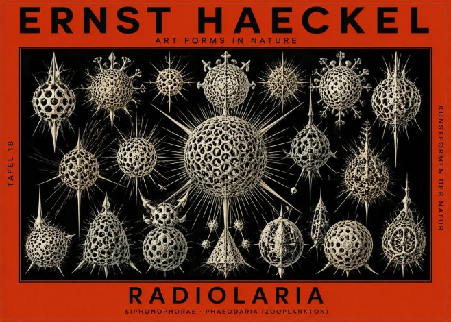 Ernst Haeckel Radiolaria No2 - Póster