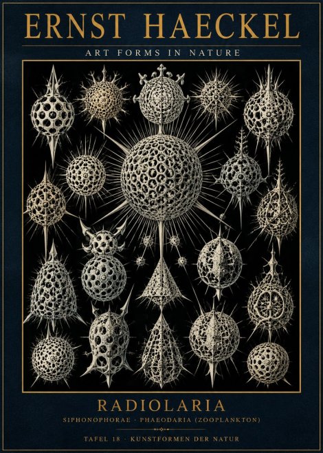 Ernst Haeckel Radiolaria No3 - Póster