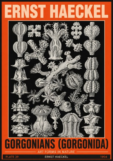 Ernst Haeckel Gorgonians No5 - Póster