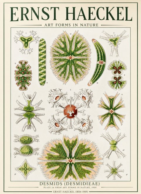 Ernst Haeckel Desmids (Desmidieae) No1 - Póster