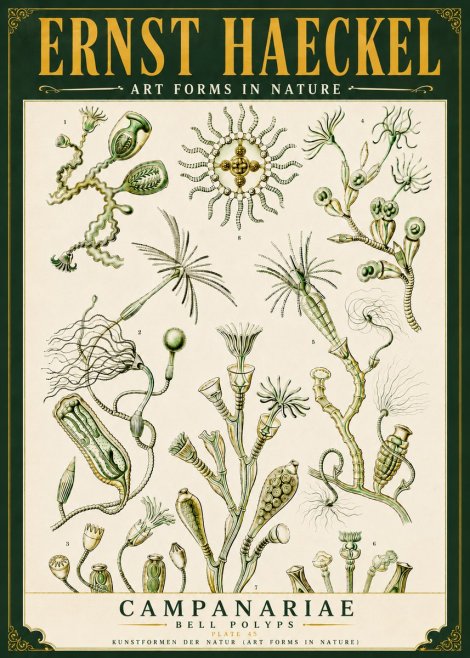 Ernst Haeckel Campanariae – Bell Polyps No6 - Póster