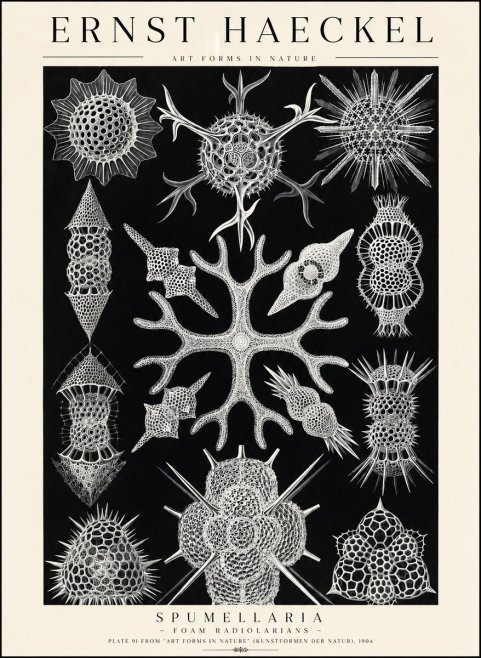 Ernst Haeckel Spumellaria No1 - Póster