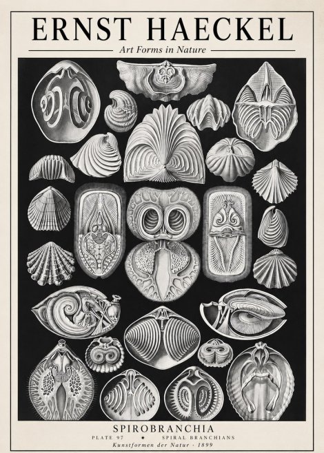 Ernst Haeckel Spirobranchia No1 - Póster