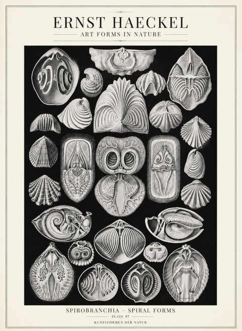 Ernst Haeckel Spirobranchia No4 - Póster