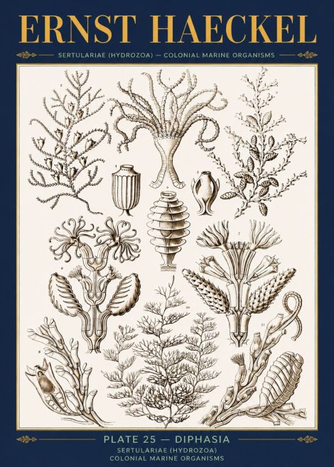 Ernst Haeckel Sertulariidae No5 - Póster