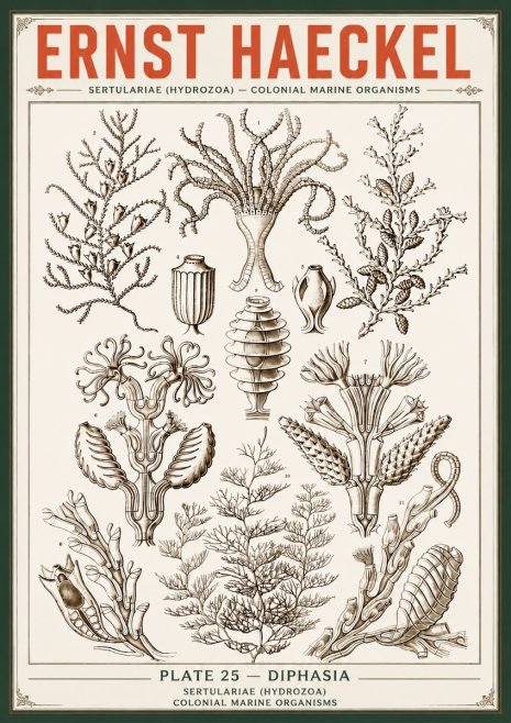 Ernst Haeckel Sertulariidae No6 - Póster