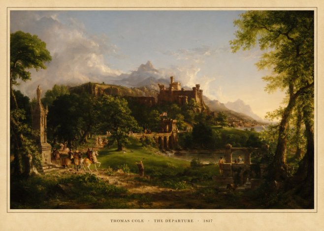 Thomas Cole The Departure I No6 - Póster