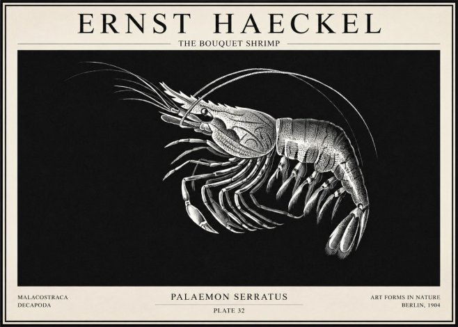 Ernst Haeckel Pandalus Borealis No6 - Póster