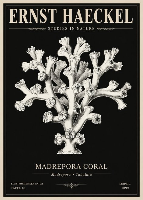 Ernst Haeckel Corallium Rubrum I No6 - Póster